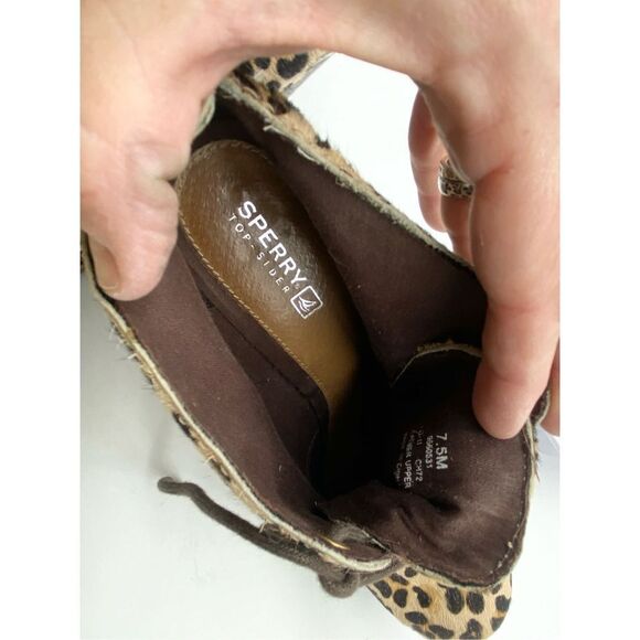 Sperry Princetons Top Sider Princeton boot leather lace up pony hair chunky heel - Picture 10 of 12